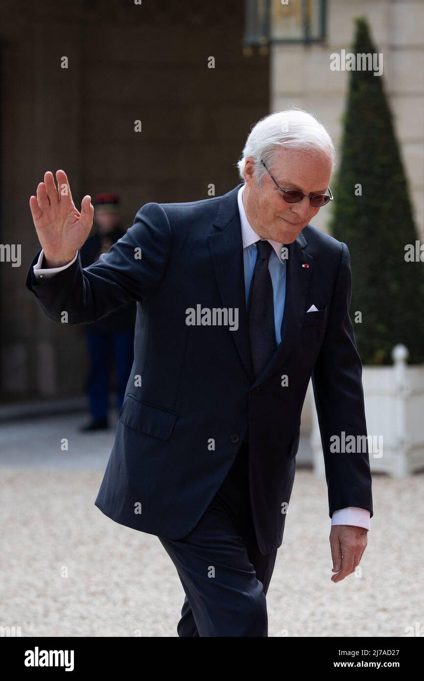 French banker David de Rothschild arrives at the Elysee presidential palace in Paris on May 7, 2022, to attend the investiture ceremony of Emmanuel Macron as French President, following his re-election last April 24. Photo by Raphael Lafargue/ABACAPRESS.COM Stock Photo