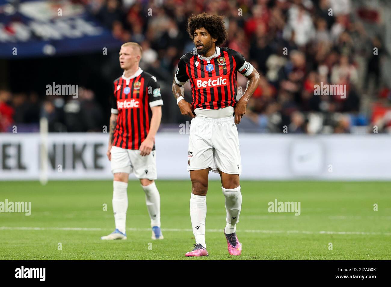 SAINT-DENIS, FRANCE - MAY 7: Dante of OGC Nice during the Coupe de France  match between OGC Nice and FC Nantes at Stade de France on May 7, 2022 in  Saint-Denis, France (