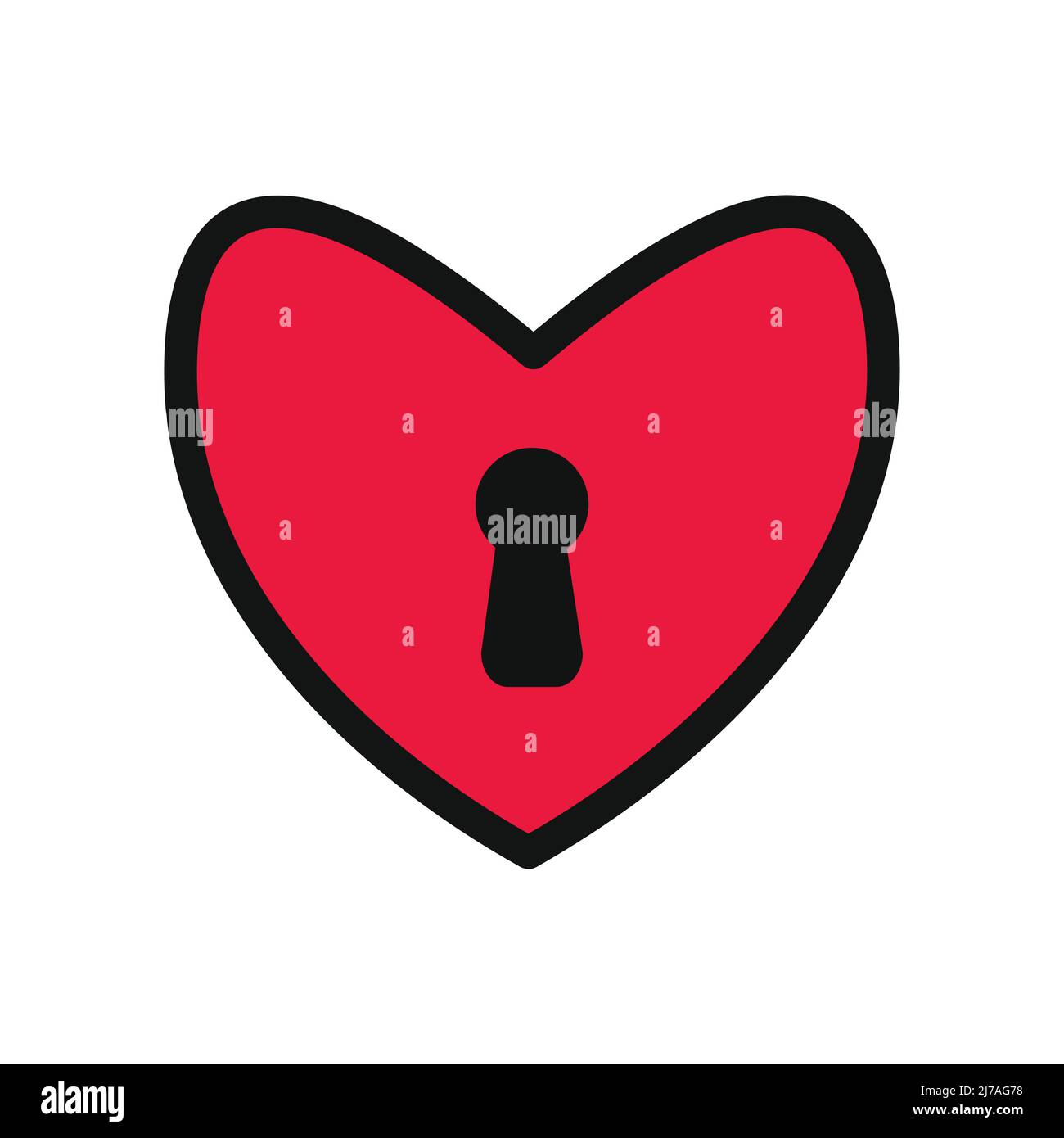 Red heart vector isolated on white background. Heart icon in a flat ...