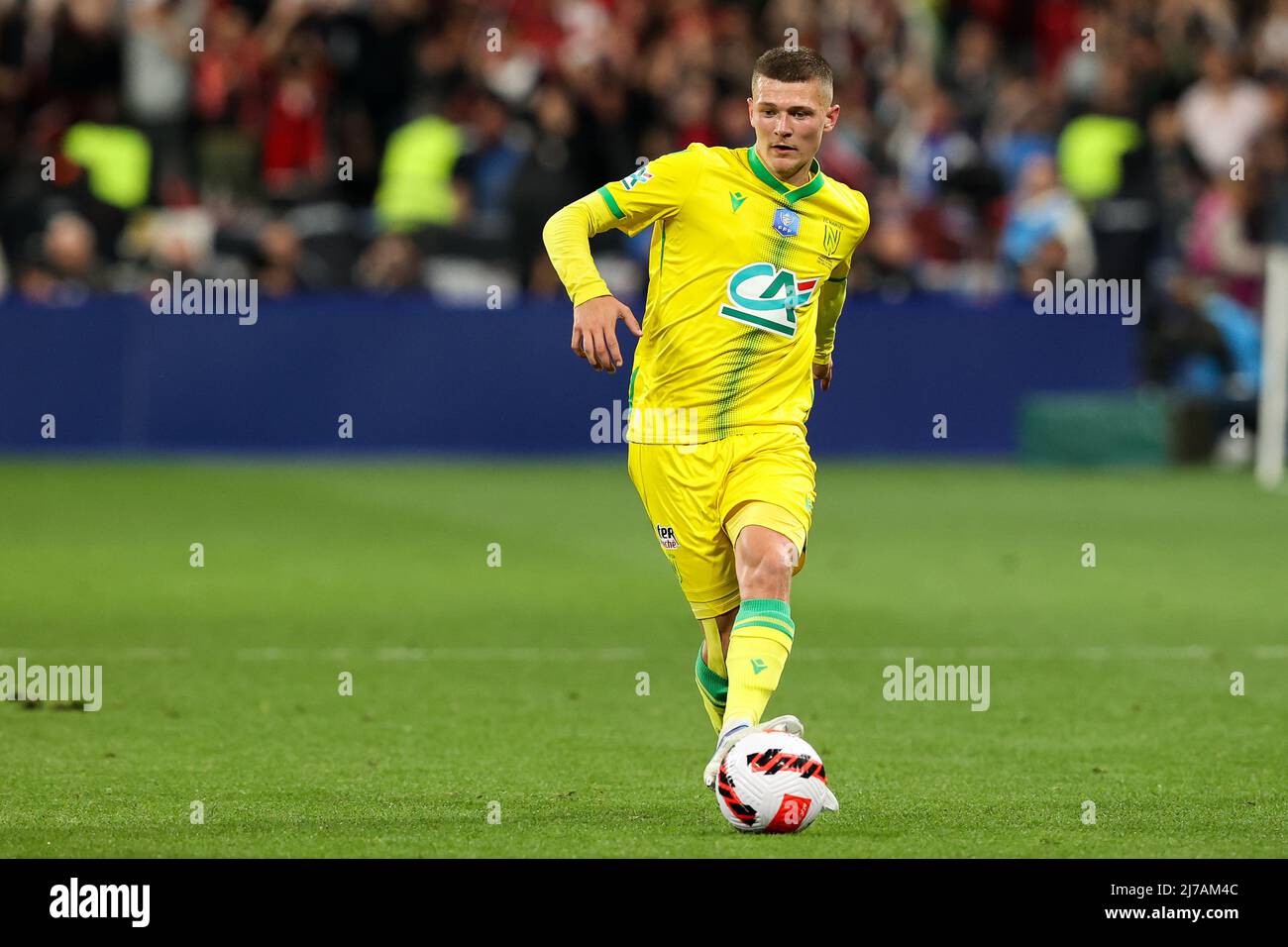 SAINT-DENIS, FRANCE - MAY 7: Quentin Merlin of FC Nantes during the Coupe  de France match between OGC Nice and FC Nantes at Stade de France on May 7,  2022 in Saint-Denis,