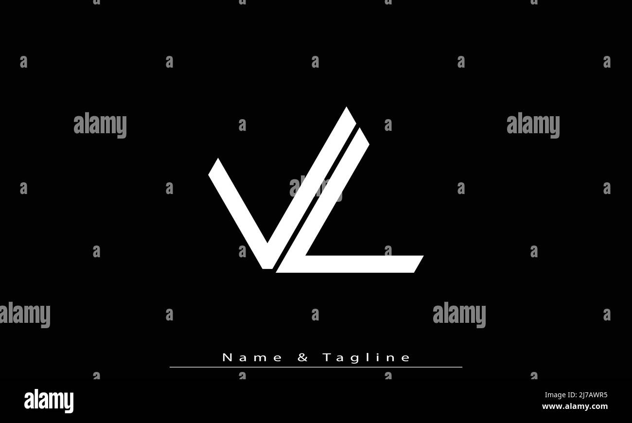 Lv letter logo design Black and White Stock Photos & Images - Page