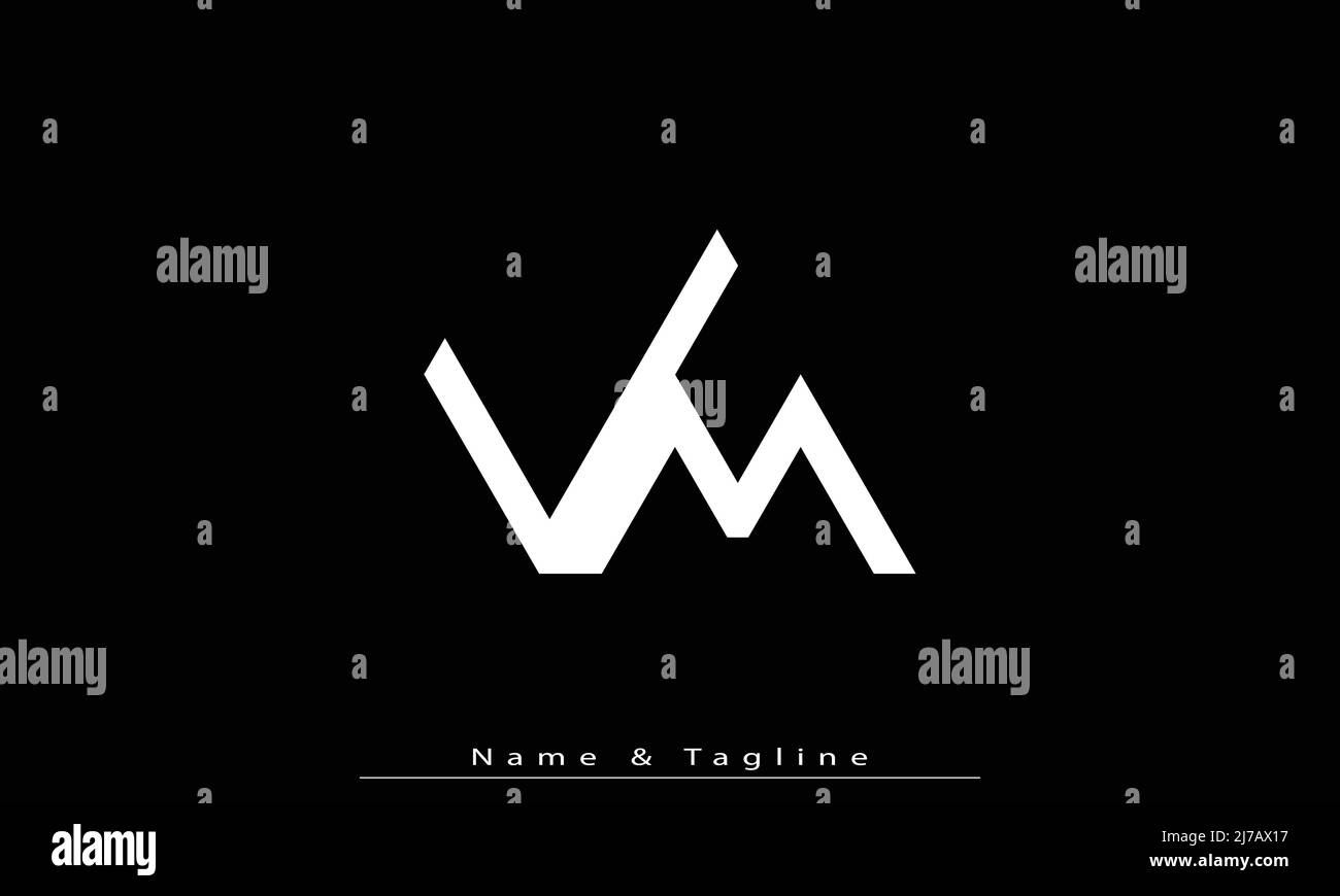Alphabet letters Initials Monogram logo VM , MV Stock Vector Image ...