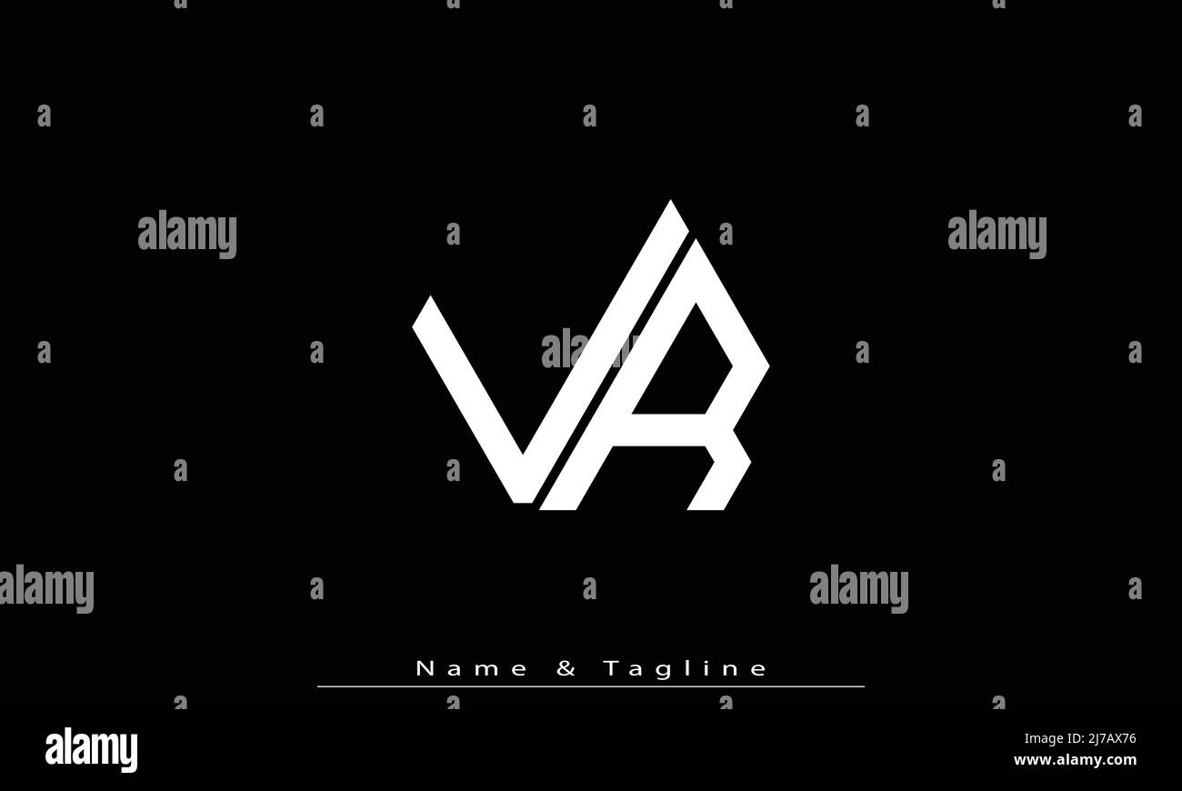 Alphabet letters Initials Monogram logo VR , RV Stock Vector Image ...