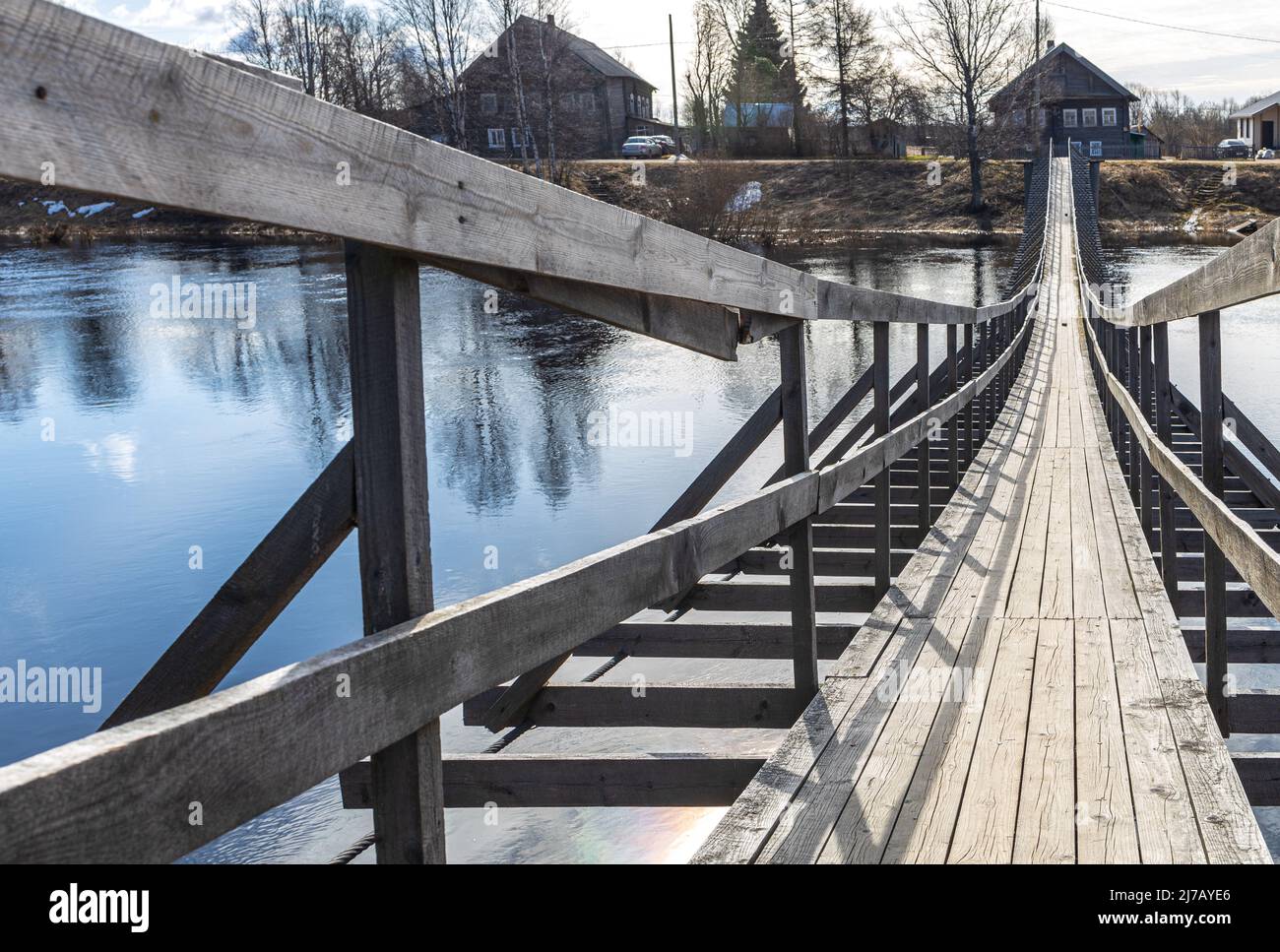 Rustic pedestrian bridge in rural hi-res stock photography and images ...