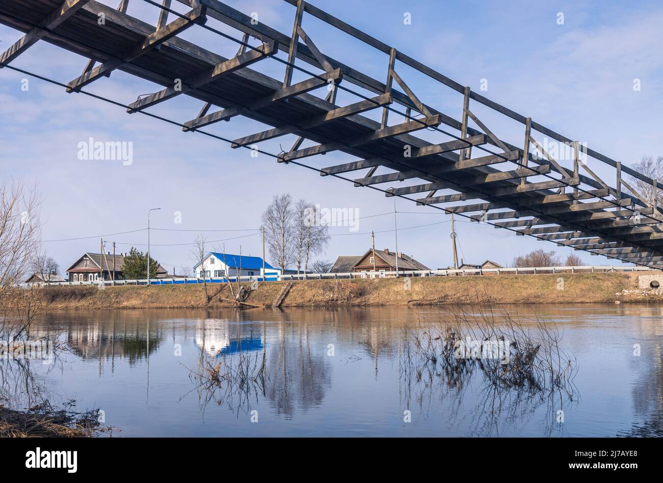 Rustic pedestrian bridge in rural hi-res stock photography and images ...