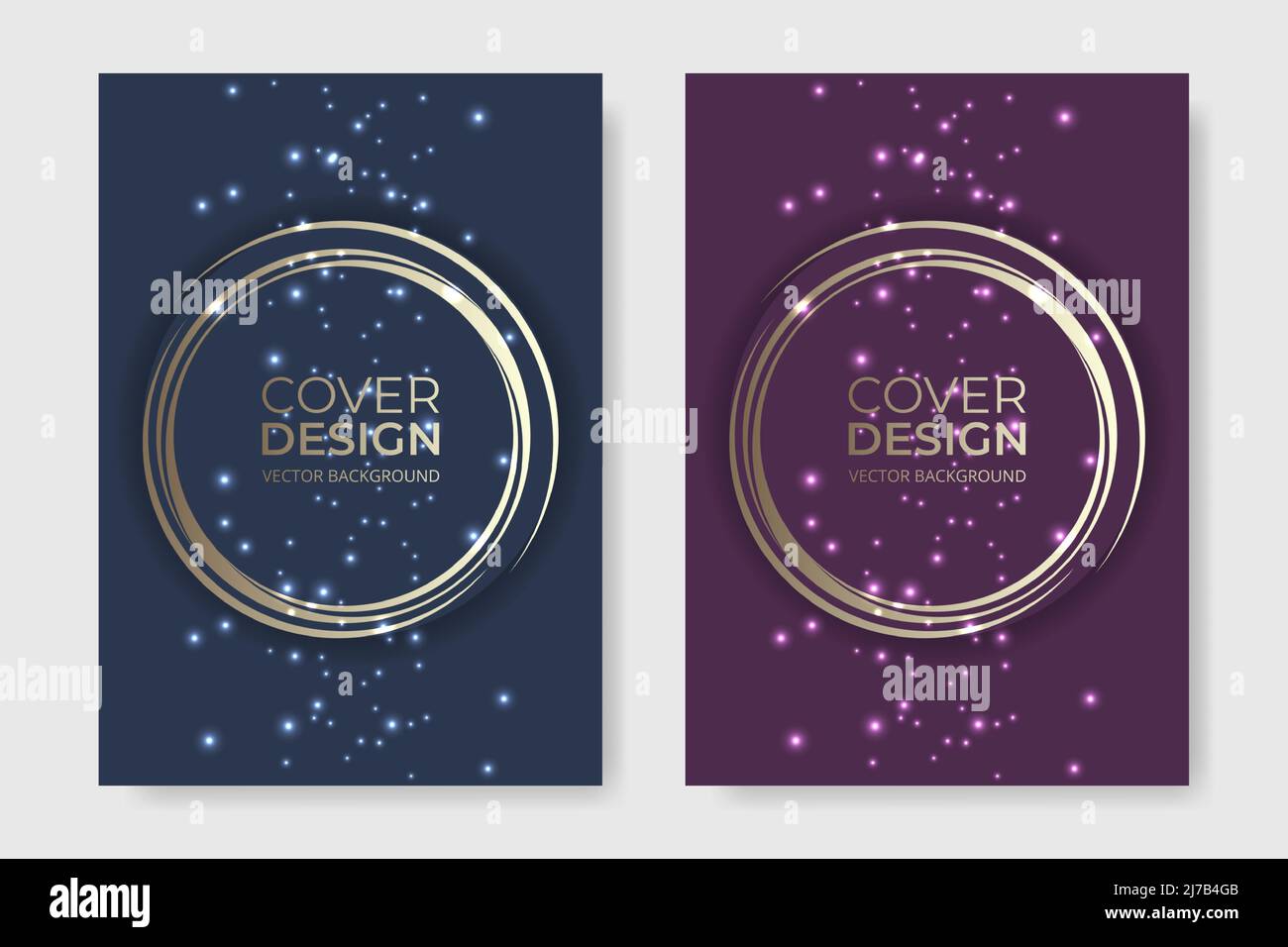 Vector cover design. Abstract gray purple and gold luxury elegant