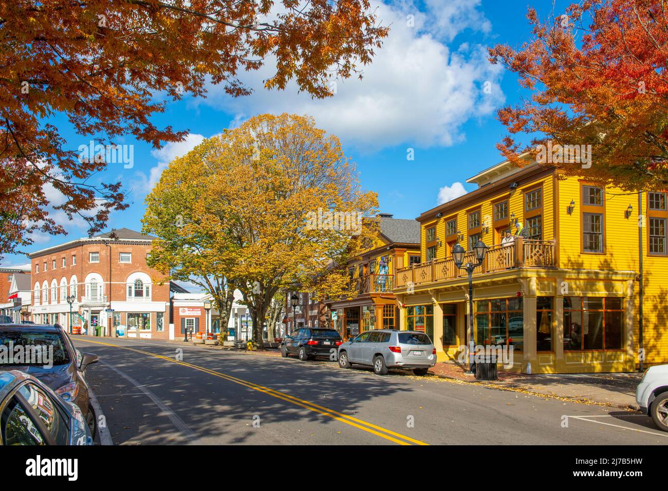 Historic commercial building at 53 Main Street in historic town center