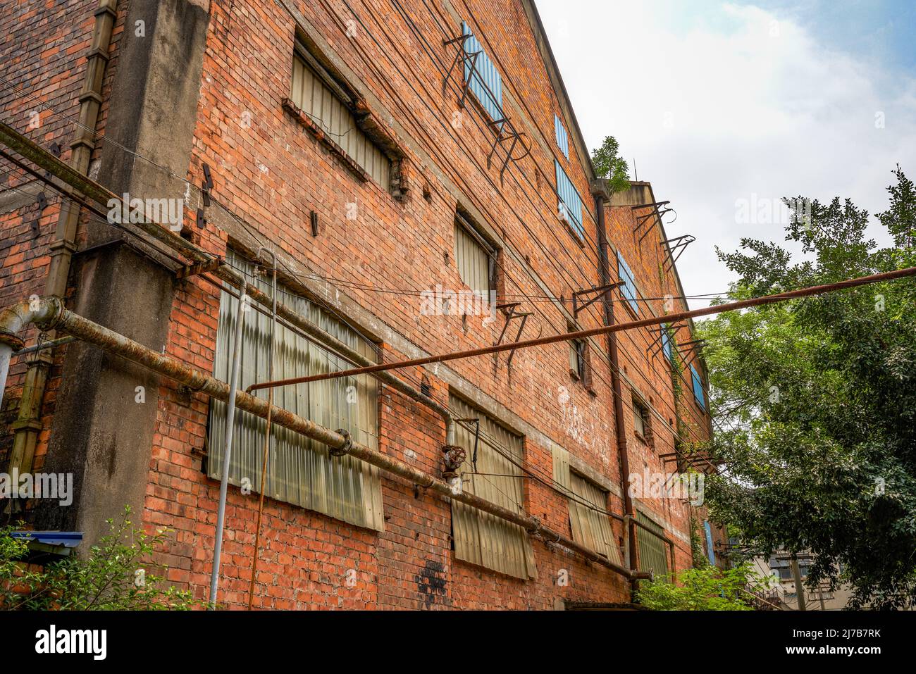An old red brick building production and factory building