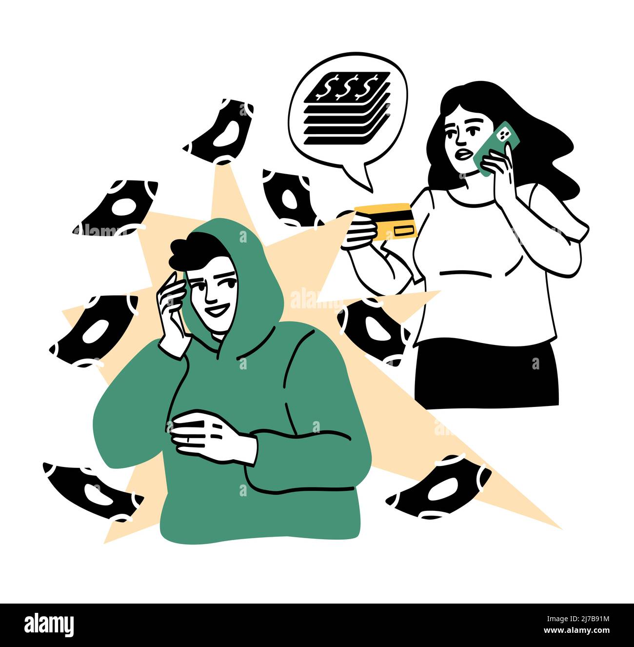 Scam Call Stock Vector Images Alamy