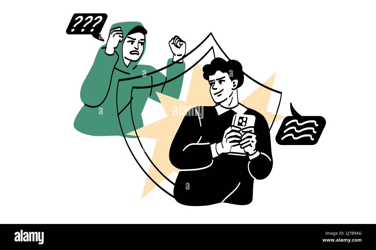 Internet fraud and scam Stock Vector