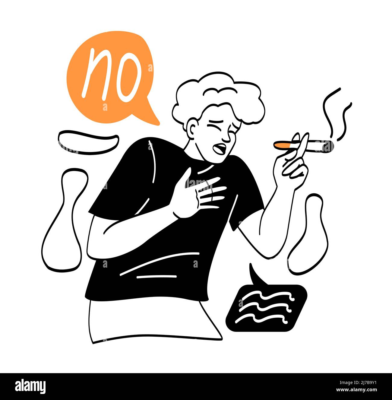 Smokers quiting smoke Stock Vector Image & Art Alamy