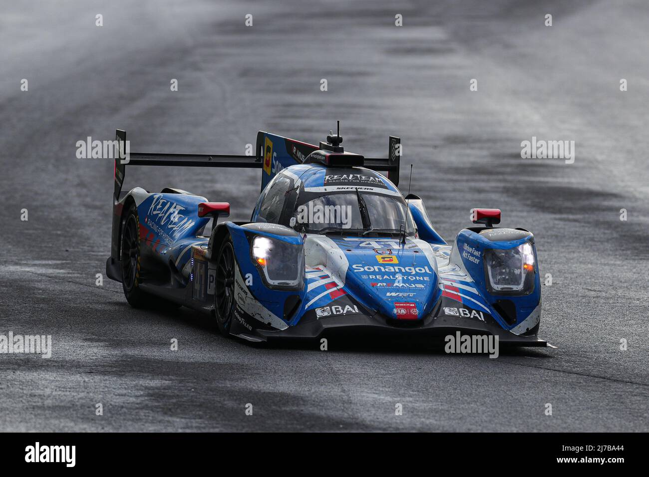 (220508) -- STAVELOT, May 8, 2022 (Xinhua) -- Realteam by WRT's Rui Andrade, Ferdinand Habsburg-Lothringen, Norman Nato drive the Oreca 07 Gibson of LMP2 class during the 6 Hours Of Spa-Francorchamps, the second round of the 2022 FIA World Endurance Championship (WEC) at Circuit de Spa-Francorchamps in Stavelot in Belgium, May 7, 2022. (Xinhua/Zheng Huansong) Stock Photo