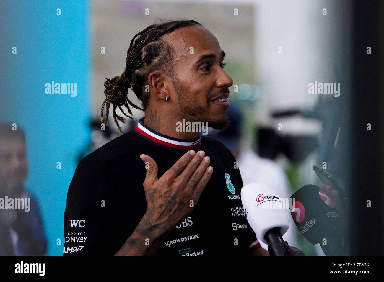 Miniature F1 Minichamps 1/18 – Lewis Hamilton Mercedes W13 (2022)