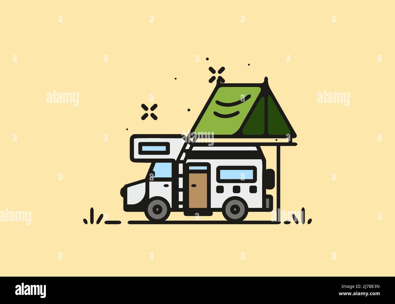 Camper van vector art hi-res stock photography and images - Alamy