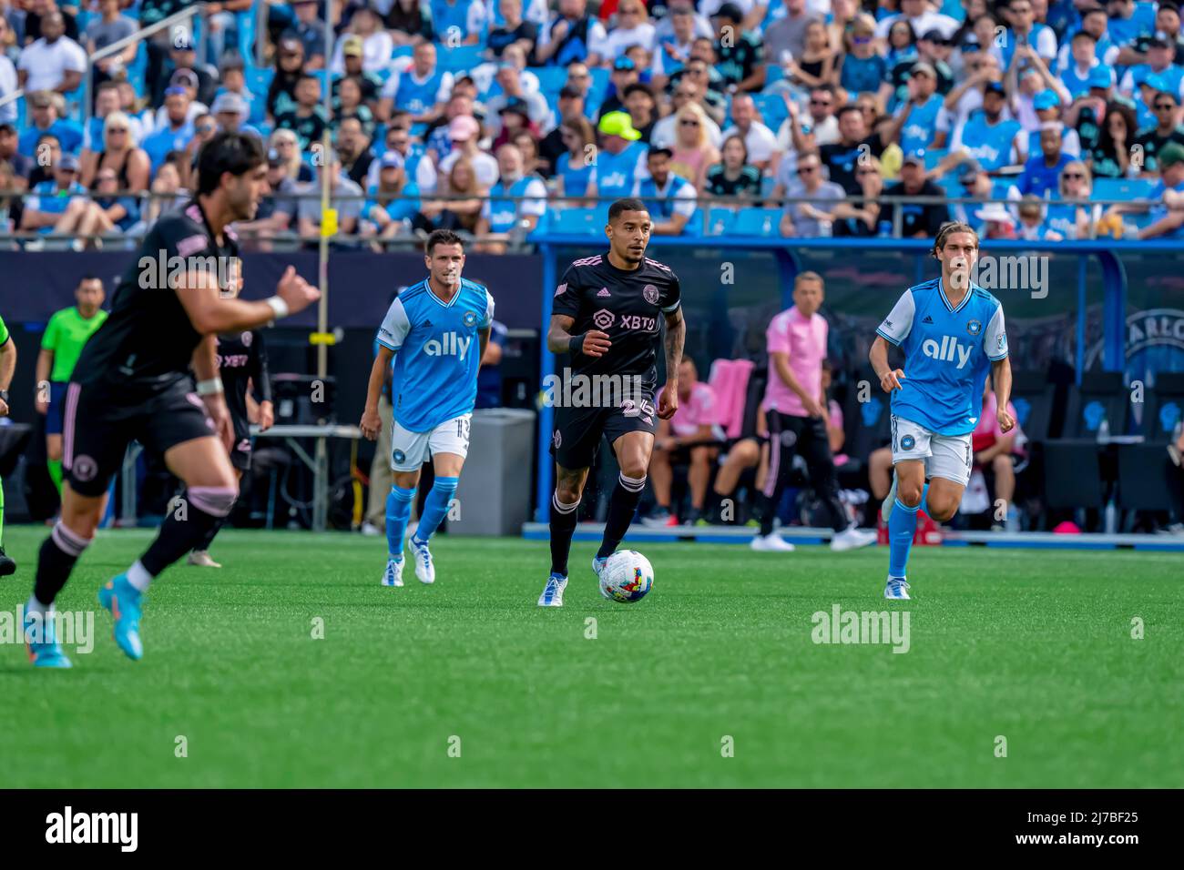 May 7, 2022, Charlotte, North Carolina, United States of America: Inter Miami Midfielder GREGORE of Brazil plays against the Inter Miami at the Bank of America Stadium in Charlotte, North Carolina, USA.  The Charlotte FC club wins the match 1-0 in regulation play. (Credit Image: © Walter G. Arce Sr./ZUMA Press Wire) Stock Photo