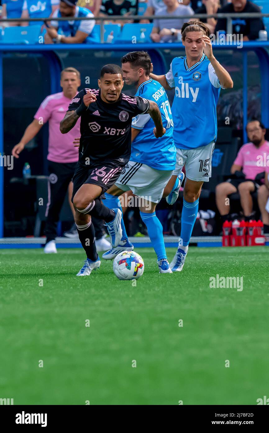 May 7, 2022, Charlotte, North Carolina, United States of America: Inter Miami Midfielder GREGORE of Brazil plays against the Inter Miami at the Bank of America Stadium in Charlotte, North Carolina, USA.  The Charlotte FC club wins the match 1-0 in regulation play. (Credit Image: © Walter G. Arce Sr./ZUMA Press Wire) Stock Photo