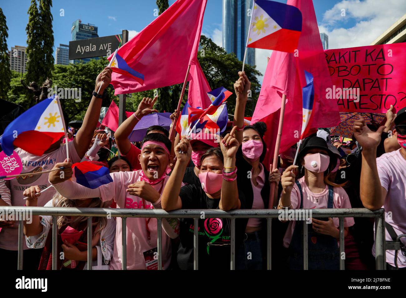 May 7, 2022, Manila, Philippines: Supporters of Vice President and ...