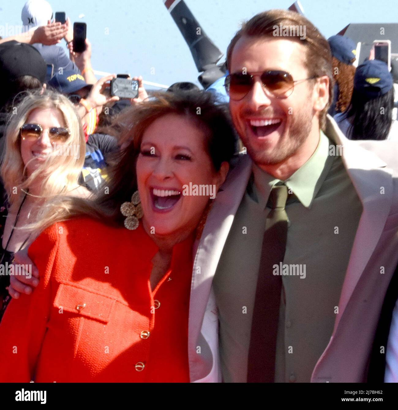 San Diego, California, USA 4th May 2022 Actor Glen Powell and Mother