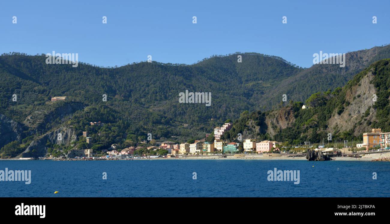 Monterosso from the boat trip out to sea one of the five villages of