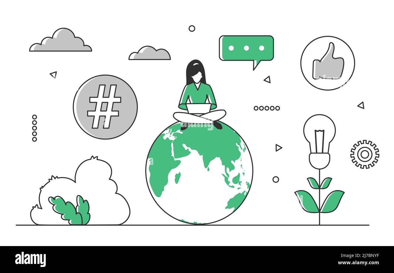 Global environmental protection activity support. Eco friendly natural