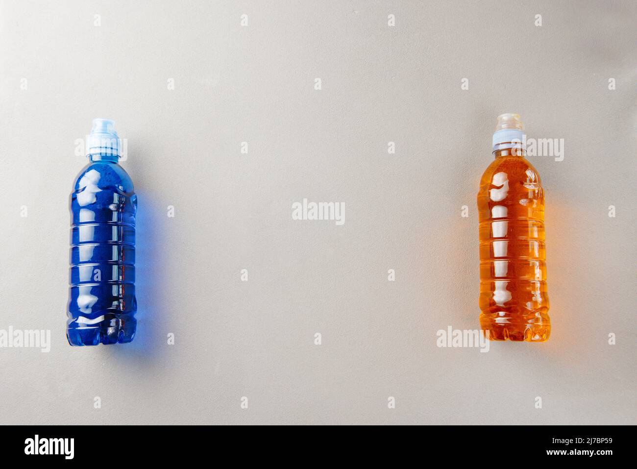Drink for athletes isotonic on a grey background with copy space Stock ...