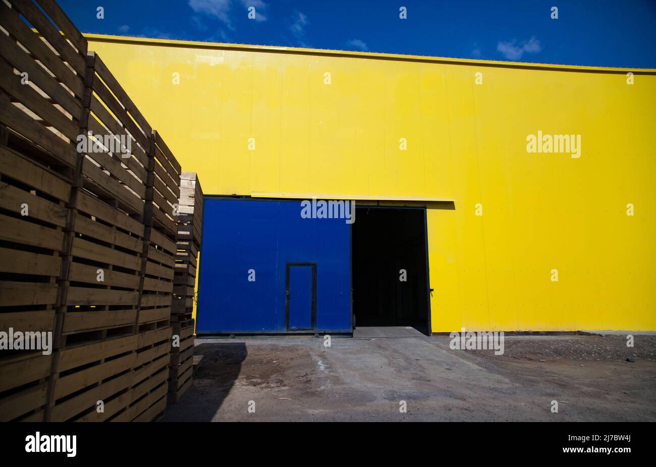 Logistic centre and warehouse for fruit storage. Kyzylorda province. Stock Photo