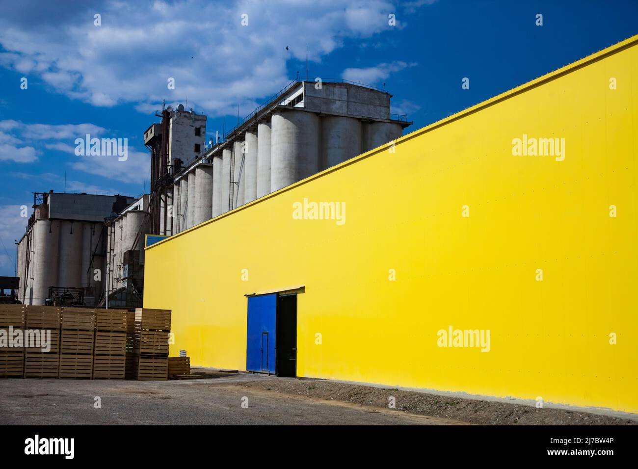 Logistic centre and warehouse for fruit storage. Kyzylorda province. Stock Photo