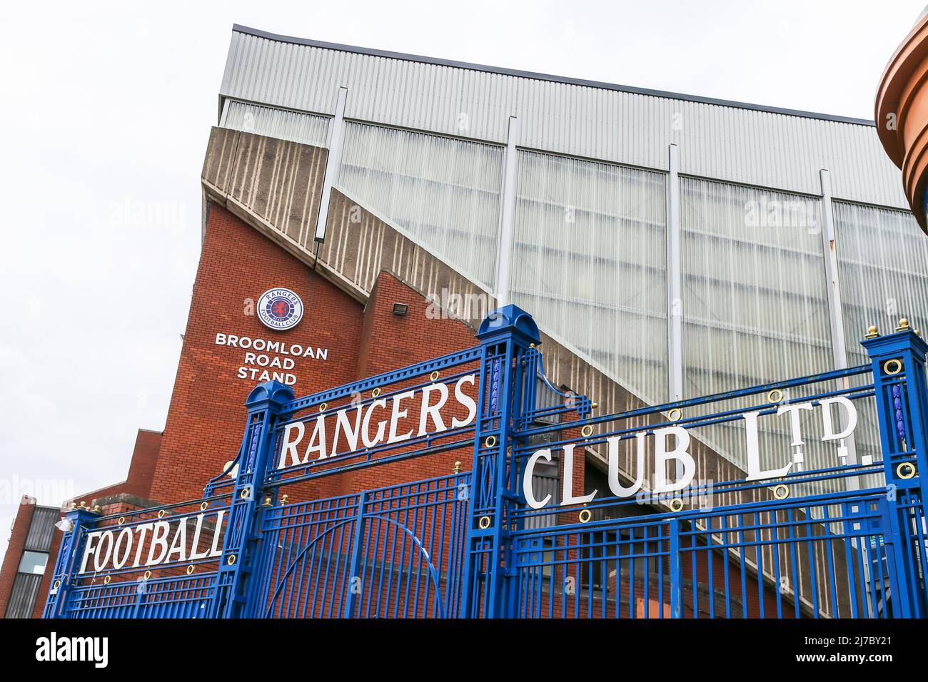 Entrance to Ibrox Football stadium, home of Rangers FC, Glasgow, Scotland, UK Stock Photo