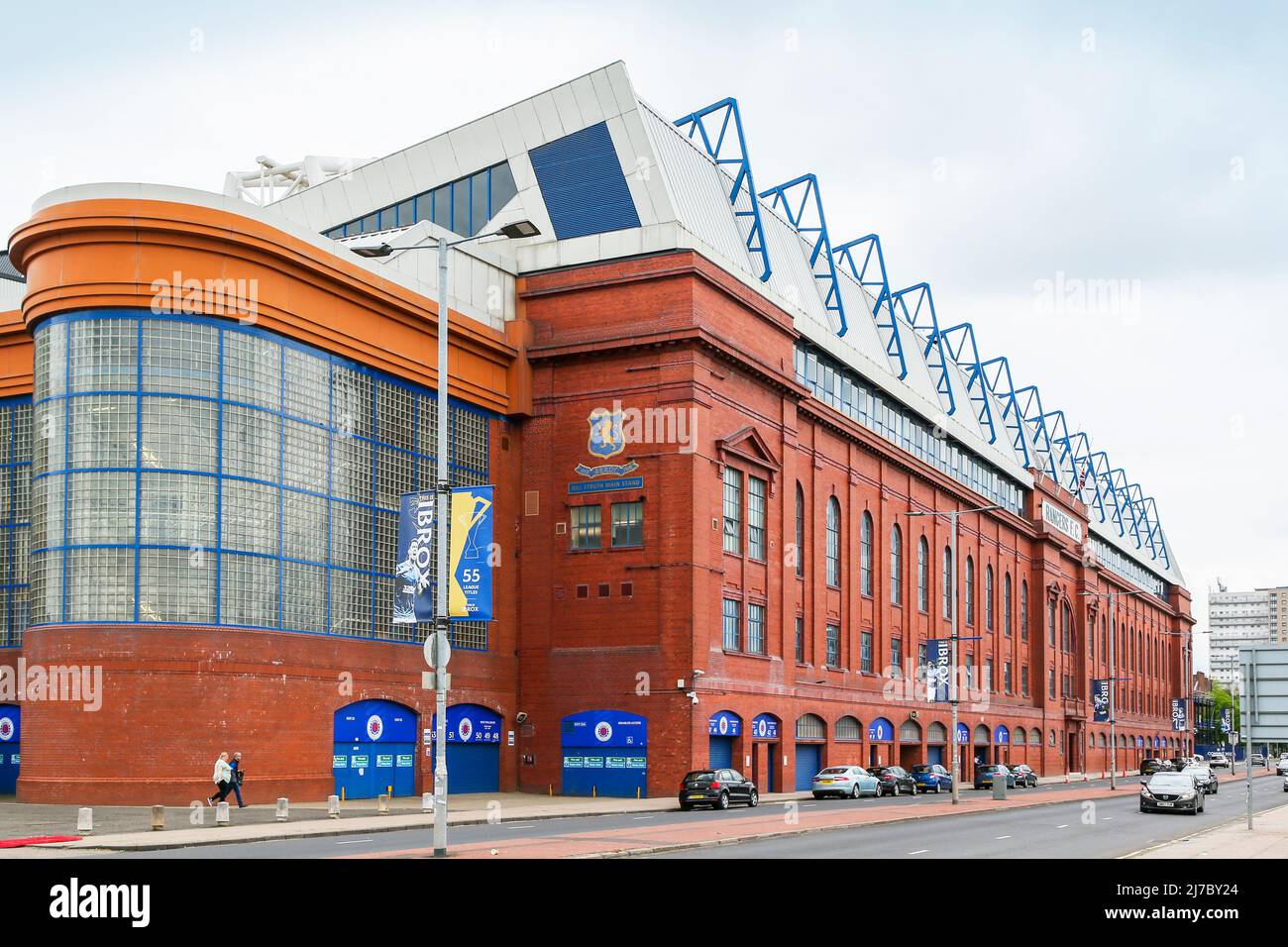 Entrance to Ibrox Football stadium, home of Rangers FC, Glasgow, Scotland, UK Stock Photo