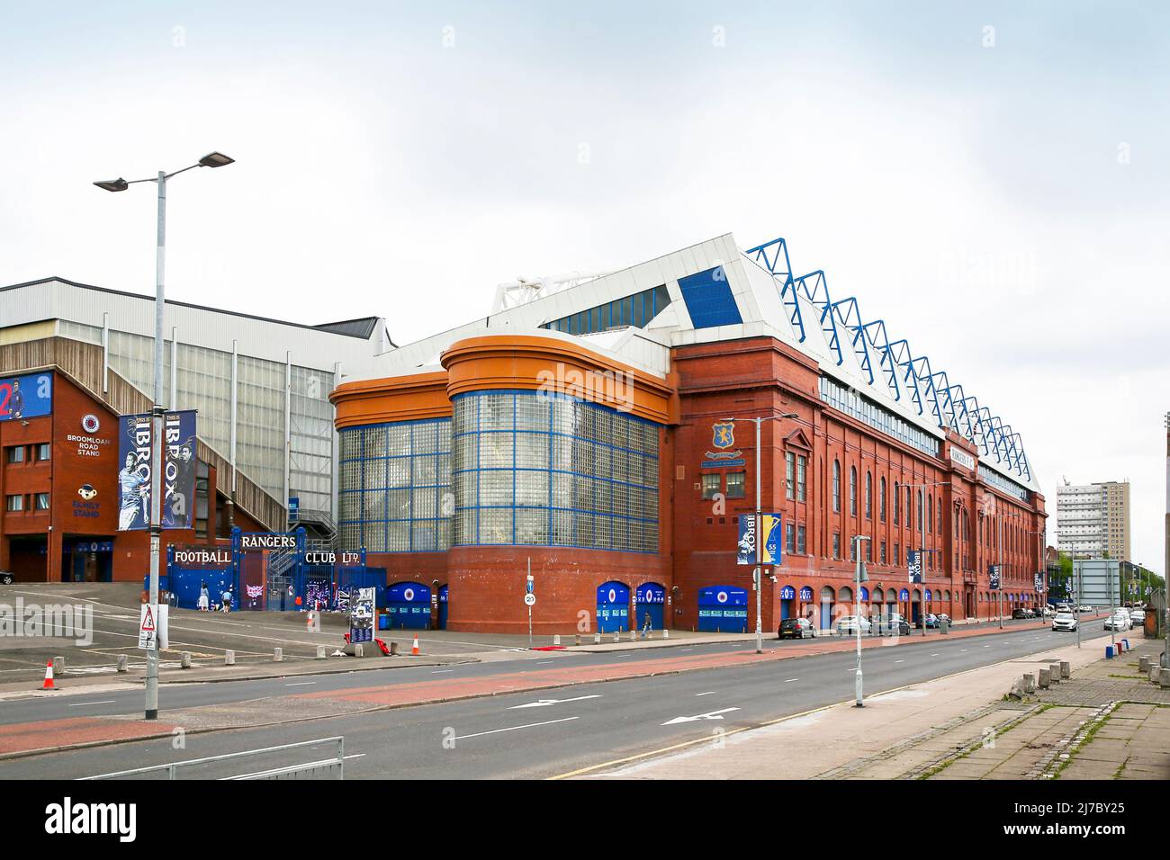 Entrance to Ibrox Football stadium, home of Rangers FC, Glasgow, Scotland, UK Stock Photo