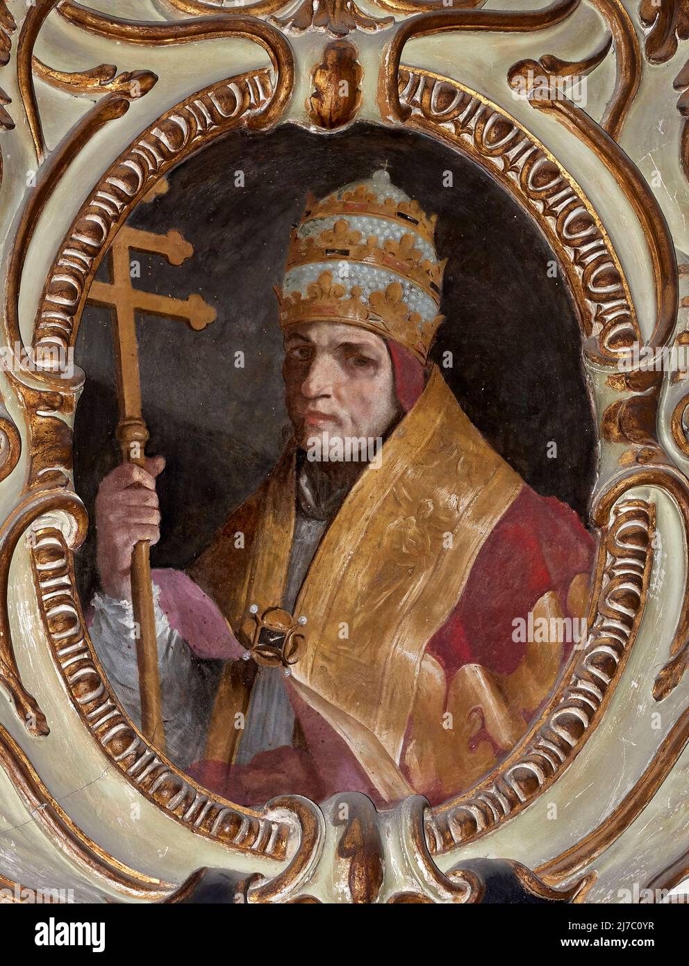 Papa Onorio II affresco Giovanni Maria Viani XVIII secolo