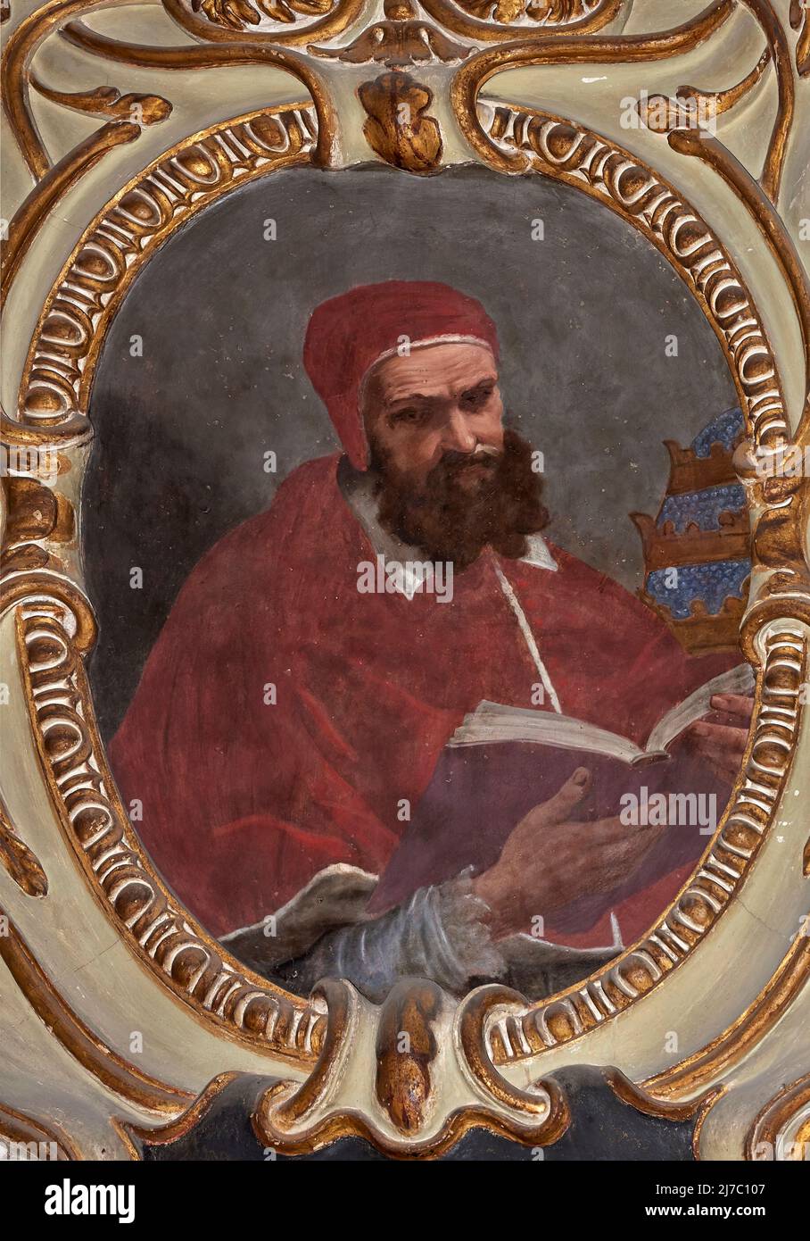 Papa Innocenzo II affresco Giovanni Maria Viani XVIII secolo
