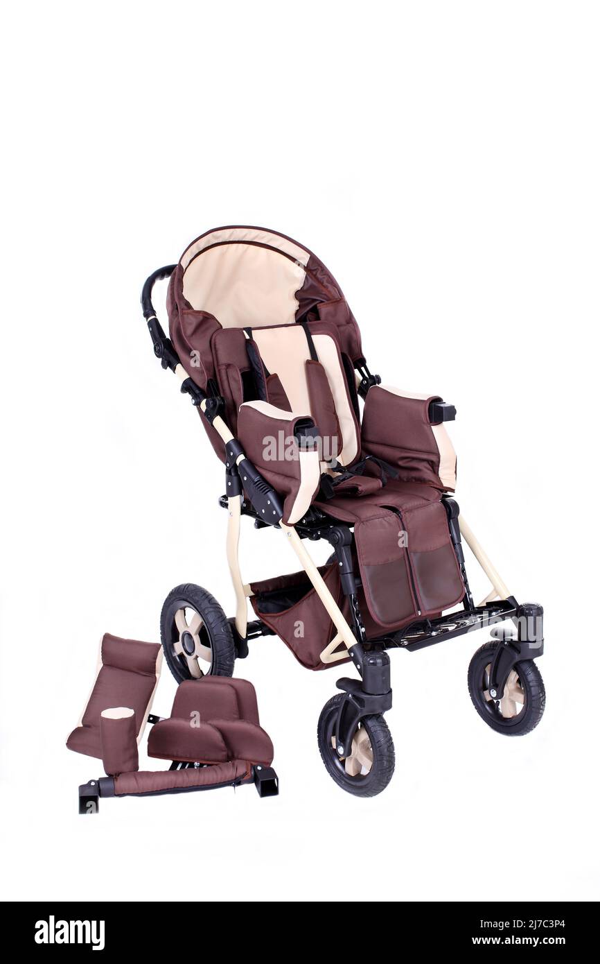 children's wheelchair isolated on the white background Stock Photo - Alamy