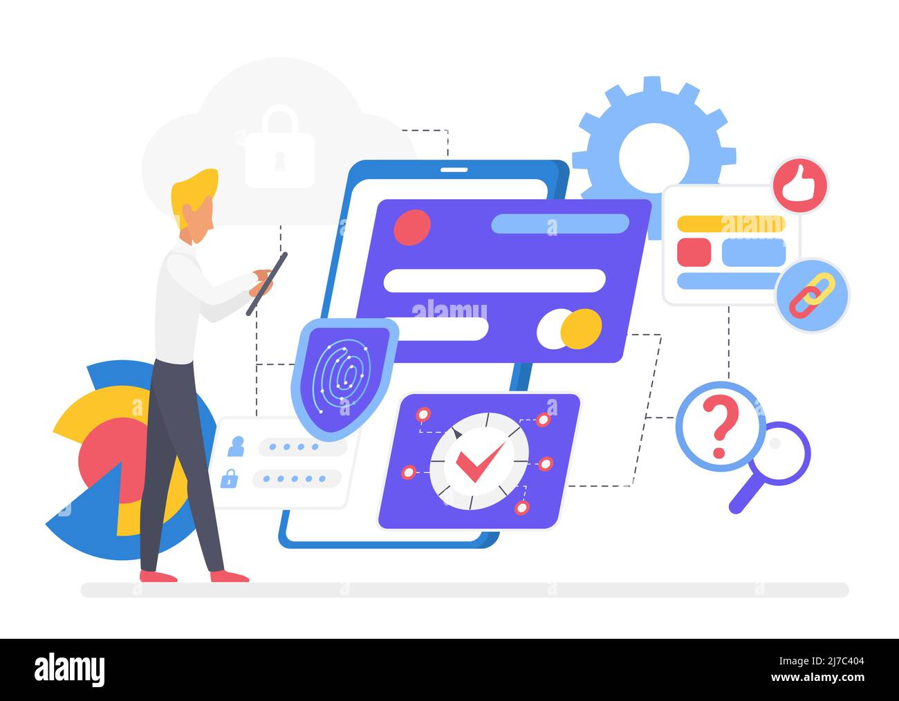 Securized digital payment privacy data information. Safe online transaction  monitoring private system Stock Vector Image & Art - Alamy