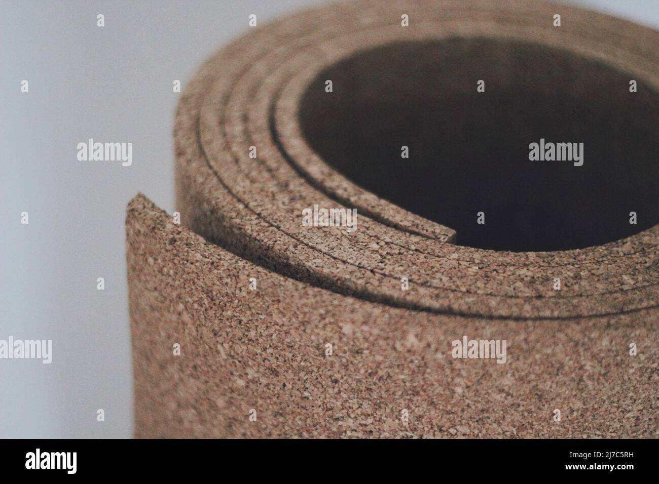 Close up of a roll of cork to put on a wall Stock Photo