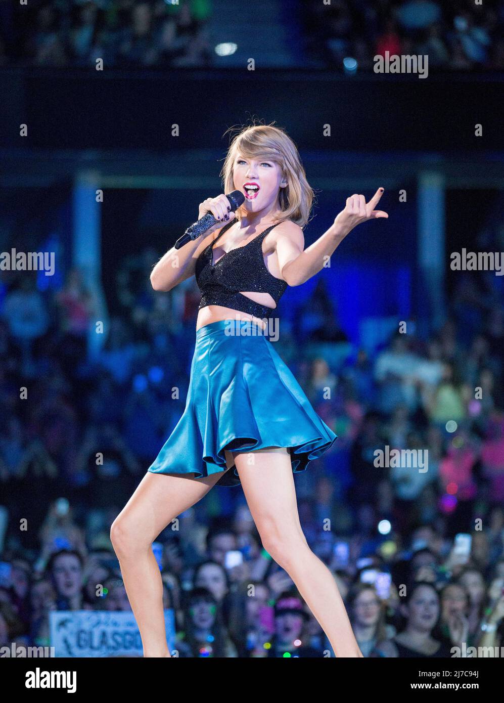 Taylor Swift live on stage - The 1989 World Tour Live - 2015 Stock Photo