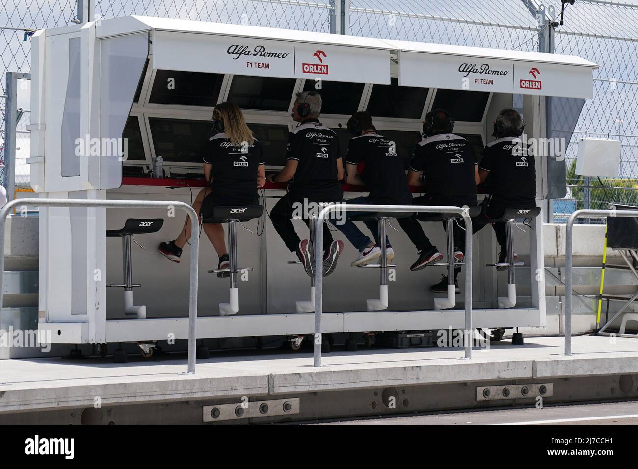 Miami International Autodrome, Miami, United States on 7 May 2022 Alfa Romeo  pit wall during the FORMULA 1 CRYPTO.COM MIAMI GRAND PRIX 2022, Eleanor  Hoad Stock Photo - Alamy