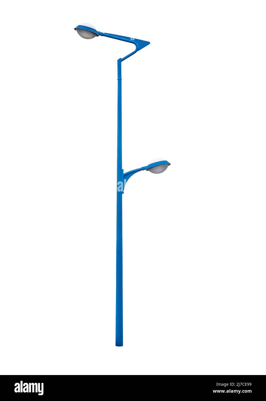 Street lamppost, isolated over white Stock Photo