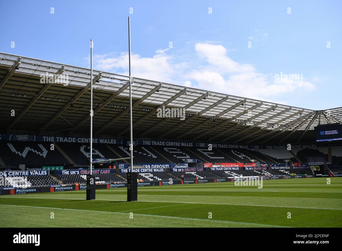 General View Of Swansea Stadium Home Of Ospreys Rugby Stock Photo 