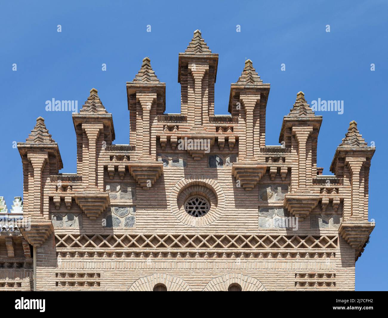 Detail of the railway station in Toledo Stock Photo