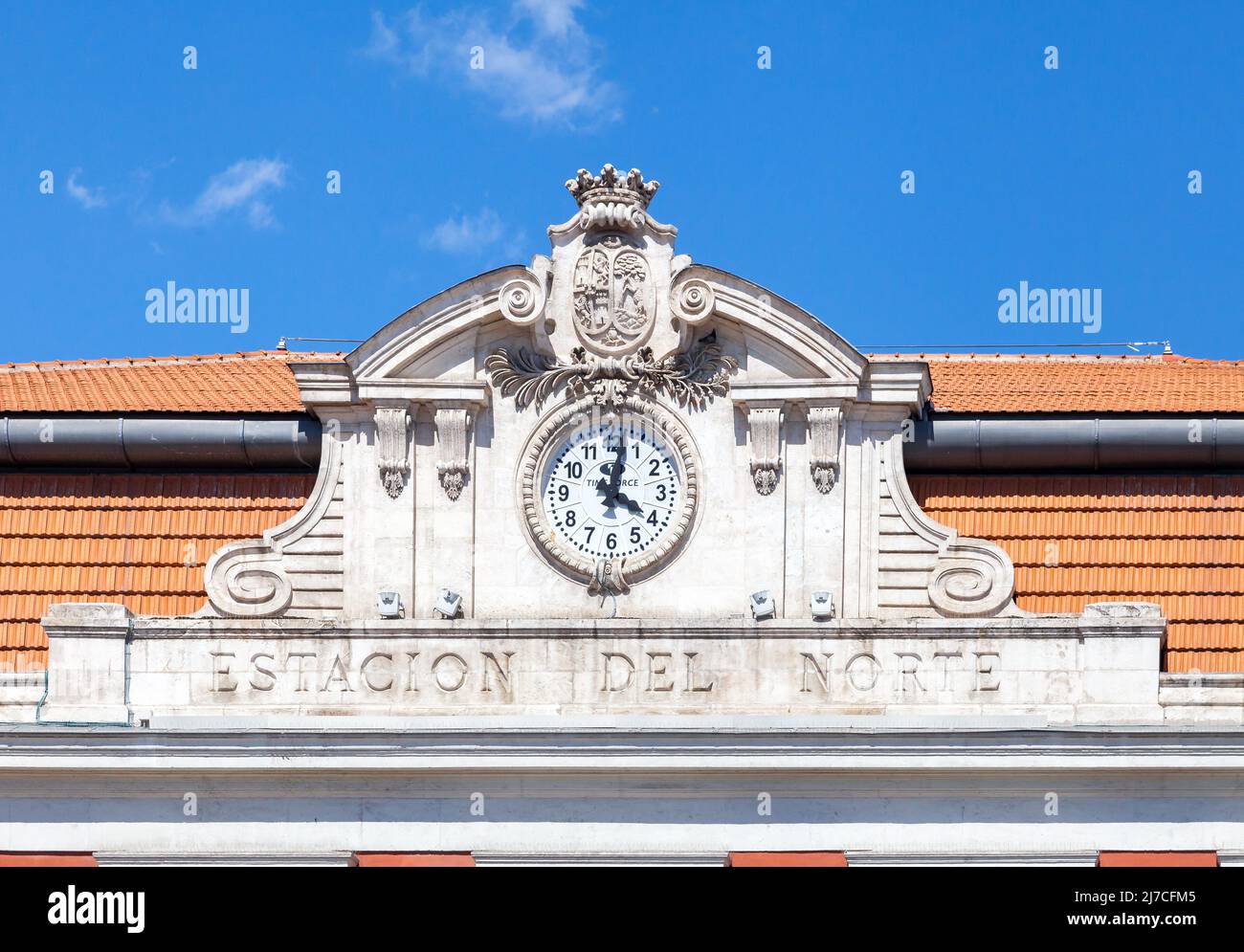 Estacion del Norte, Madrid, detail of the facade Stock Photo