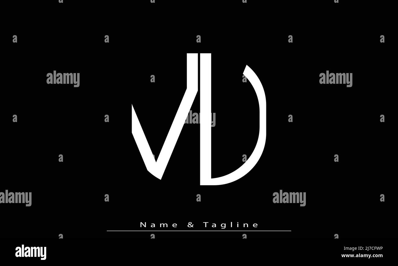 Alphabet letters Initials Monogram logo VU , UV Stock Vector
