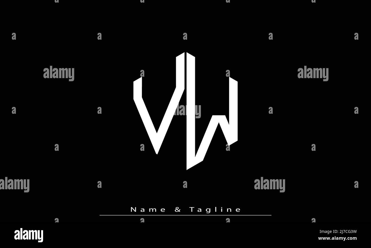 Alphabet letters Initials Monogram logo VW , WV Stock Vector Image ...