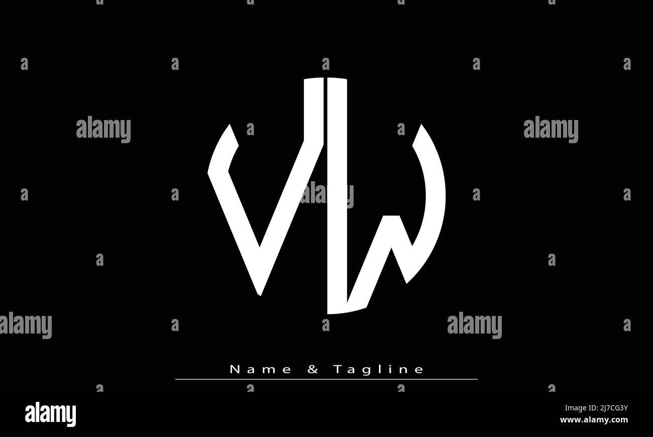 Alphabet letters Initials Monogram logo VW , WV Stock Vector Image ...