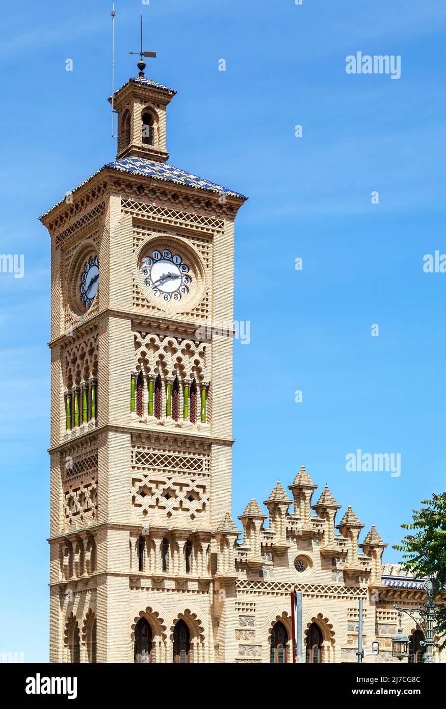 View of the railway station in Toledo Stock Photo