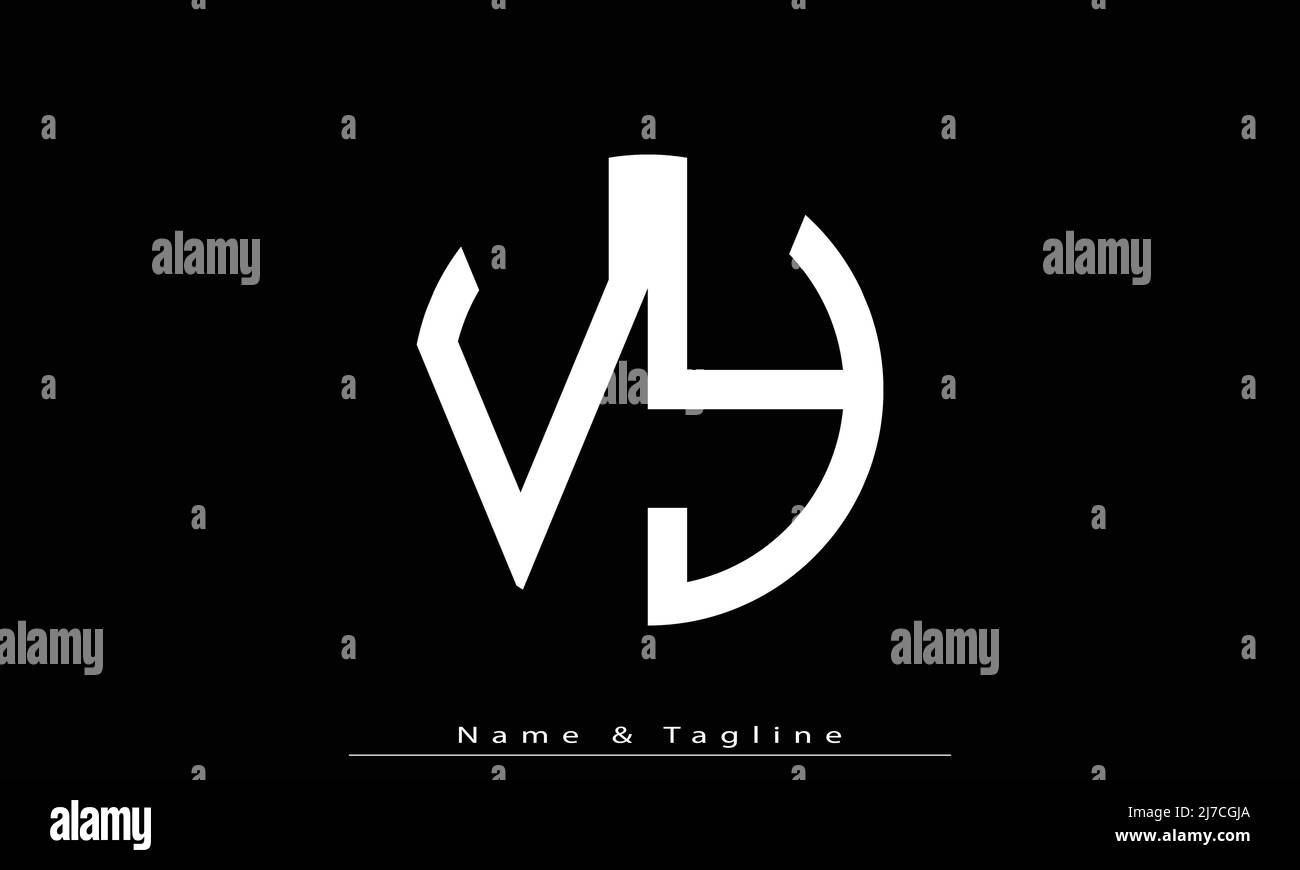 Alphabet letters Initials Monogram logo VY , YV Stock Vector