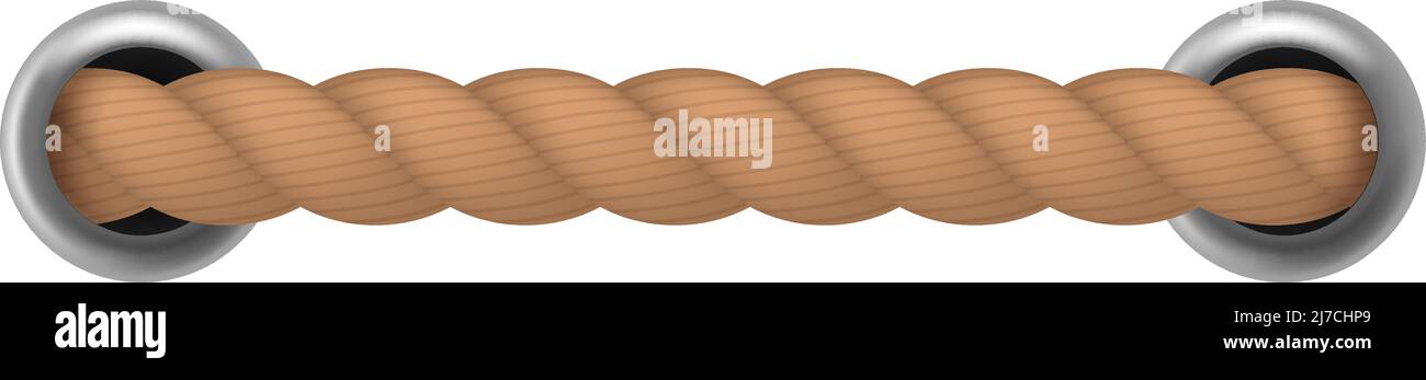 Rope stitch brown marine cord nautical element Vector Image
