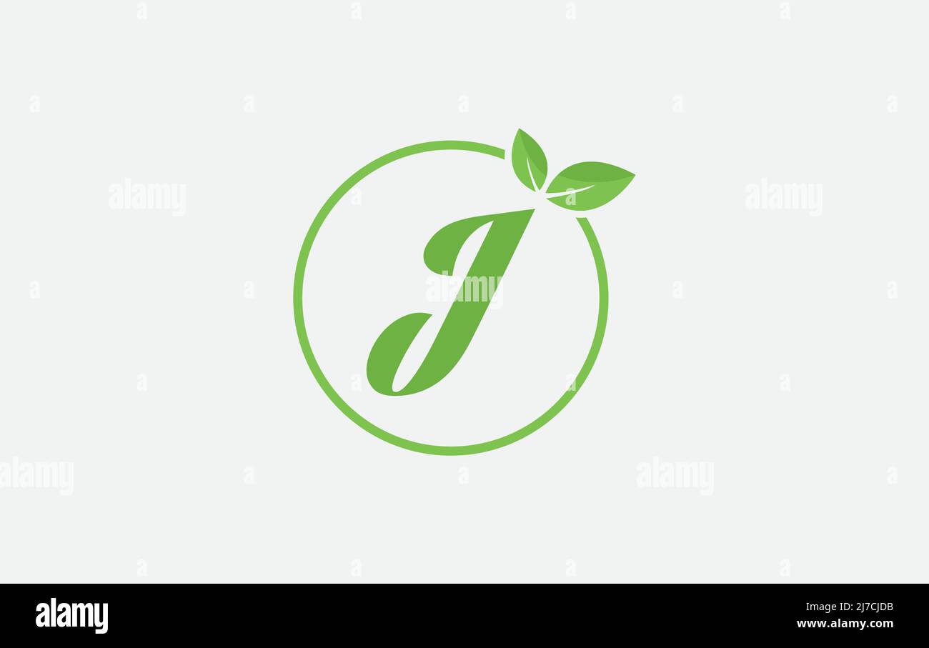 Fresh nature and healthy leaf logo design vector with the letter and ...