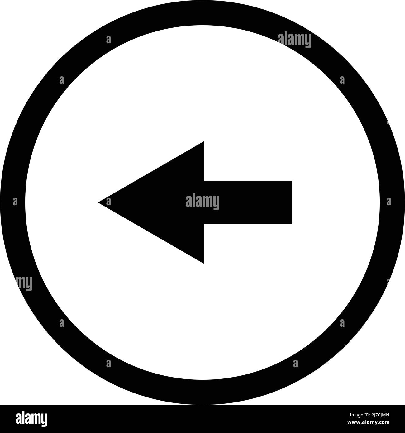 Arrow icon in a round circle. Editable vector. Stock Vector