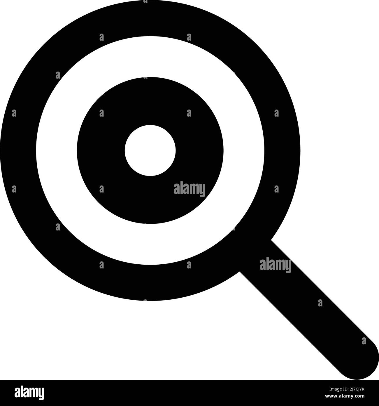 A simple magnifying glass icon. Editable vector Stock Vector Image